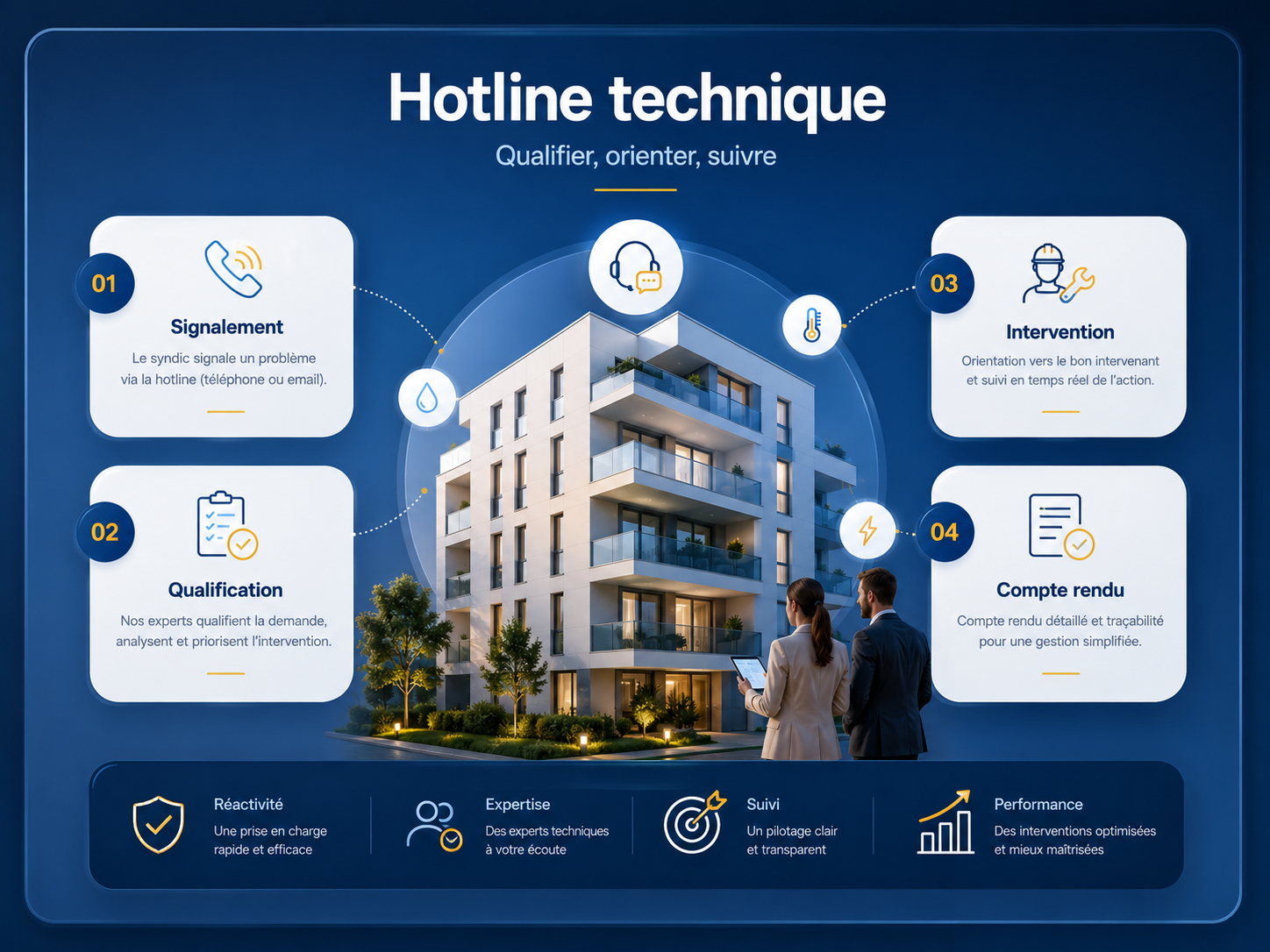 Circuit hotline et urgence syndic